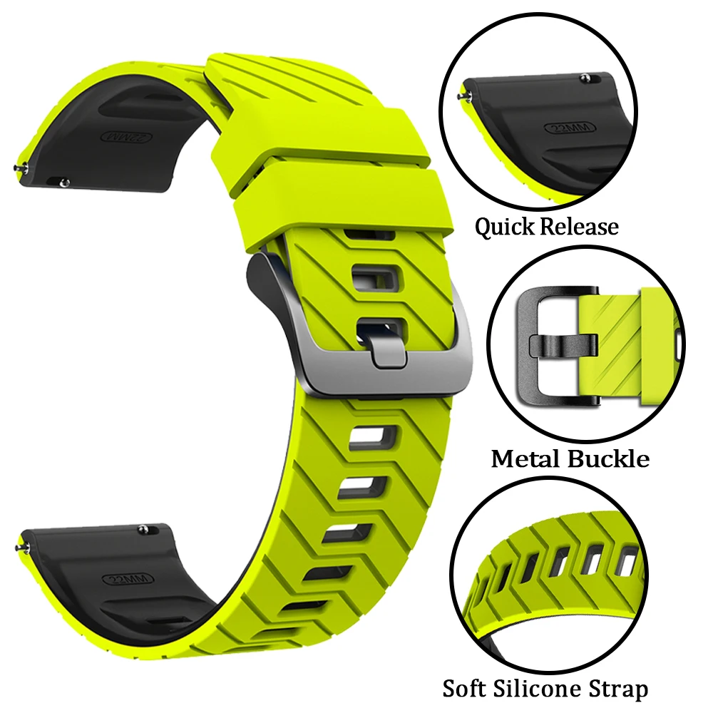 22mm通気性のある腕時計バンド Garmin Venu 4 45mm 3 2用 ブレスレット Garmin Vivoactive 4 Forerunner 570 47mm 265 255用 シリコンストラップ