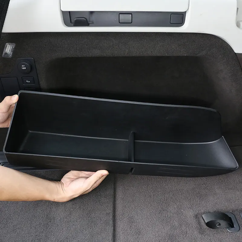 For Land Rover Discovery 5 L462 LR5 2017-2022 ABS Black Car Rear Trunk Tail Multifunction Storage Box Auto Accessories