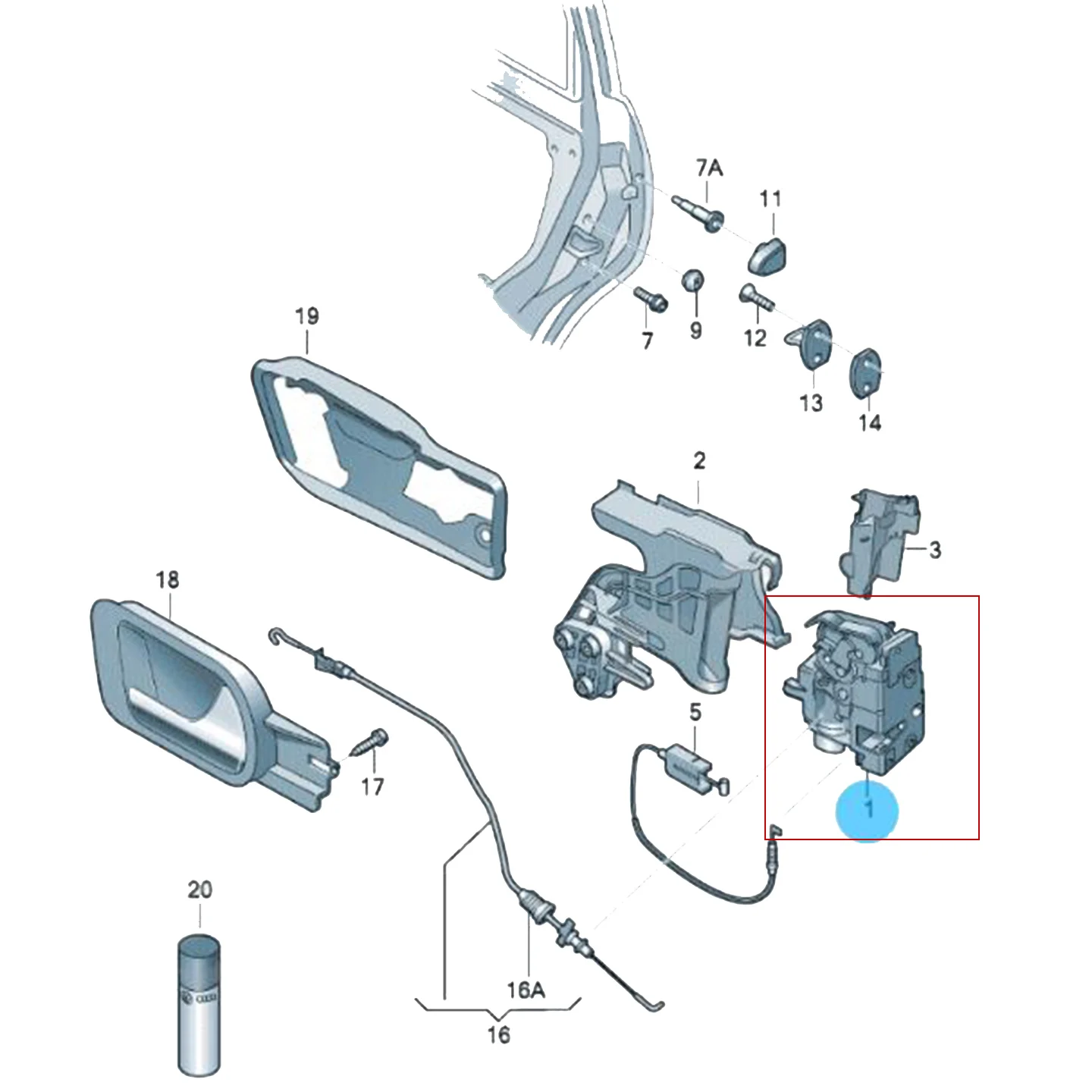 1 Stück 5N1837015A 5N1837016A Hochwertiger Türschlossantrieb für VW Amarok Scirocco Passat CC Tiguan für Skoda Superb Fabia Ibiza – Detail 1