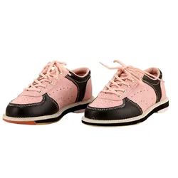 Suministros de bolos para mujer, zapatos de bolos, zapatillas deportivas planas de interior, zapatos de cuero transpirables para mujer