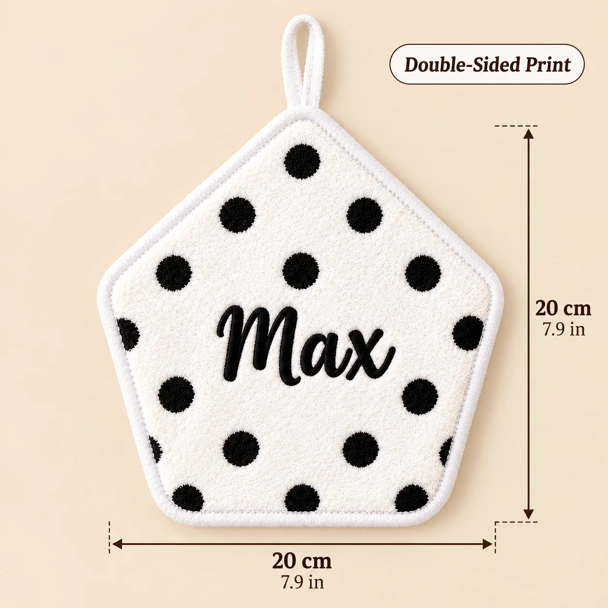 Custom Text Towel Printed Hanging Hand Towels Quick‑Dry Odor‑Resistant Absorbent Wipe Towel for Bathroom Kitchen Household Daily