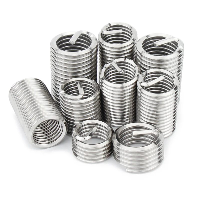 British American Standard 304 Stainless Steel Helicoil Thread Repair Insert Coiled Wire Helical Screw Sleeve 3/8” 5/16”  1/4”