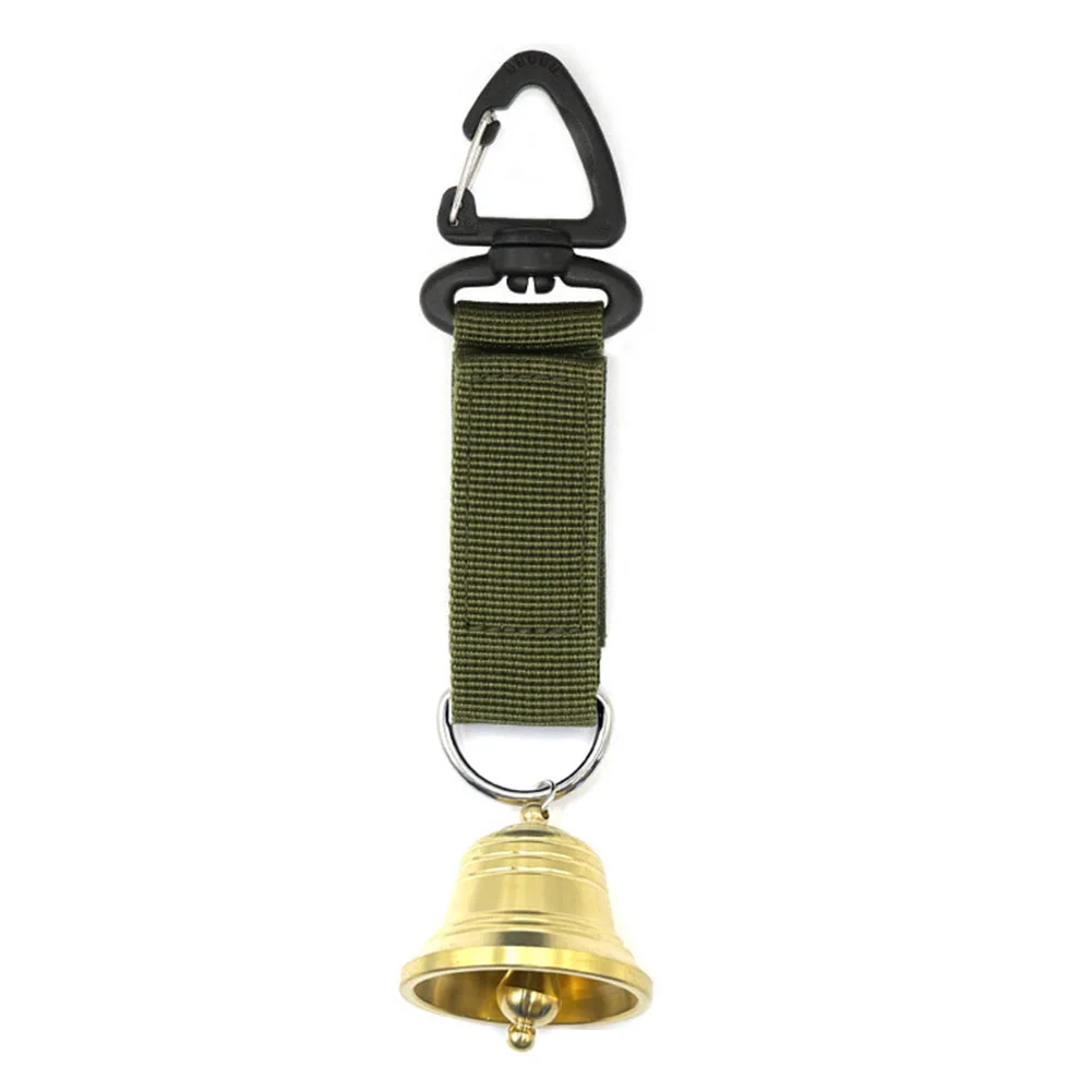 Bell With Webbing Bear Bell For Camping Backpack Or Belt Loop Brass Material Crisp Sound Easily Attached Elegant Appearance