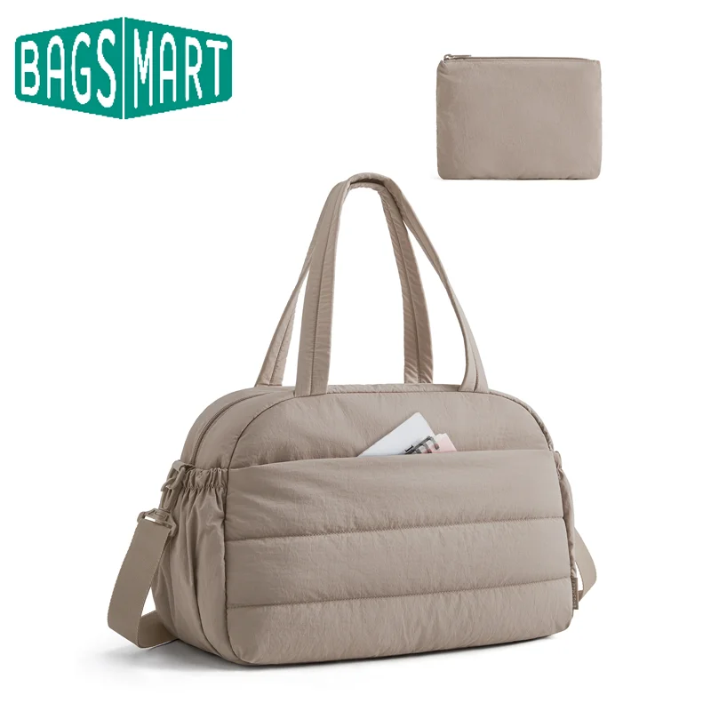 BAGSMART Travel Bag Boston Bag Large Capacity Waterproof Gym Bag Suitable for Sports Travel Daily Outing
