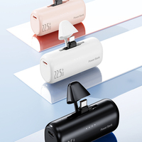 2 in 1 Mini Power Bank 22.5W 5000mAh Type-C Fast Charging External Battery for iPhone 16 15 14 13 Pro Max Samsung Xiaomi