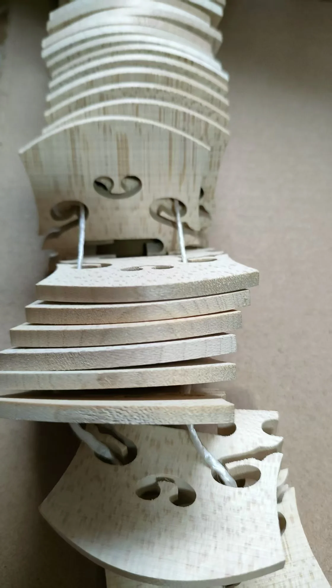 20 PCs Baroque Violin Bridge 4/4 European Flamed Maple Bridges