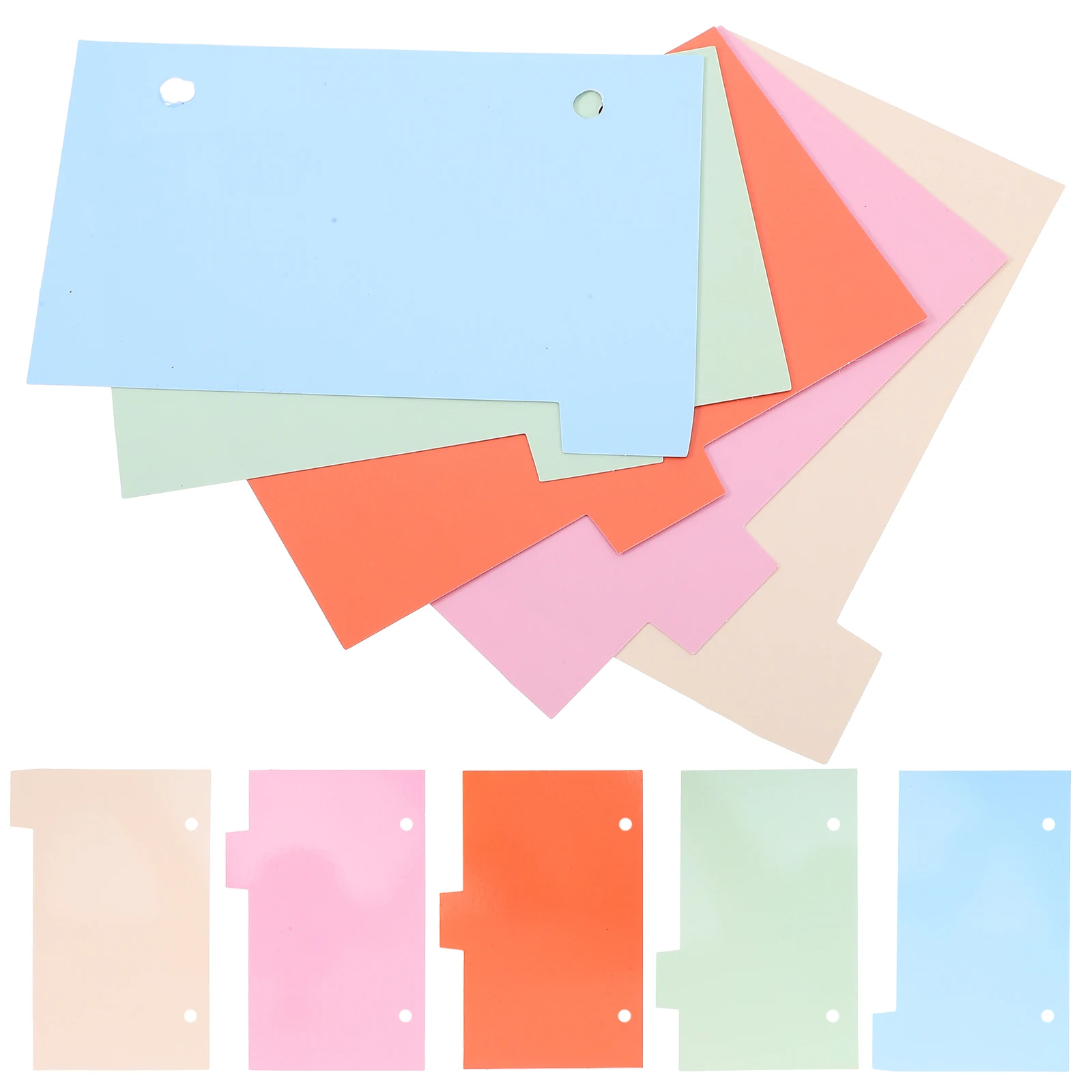 

3pcs Index Card Bookmark Dividers American Style 3inch Single Hole Coated Paper Notebook Divider for Journal Reports Page