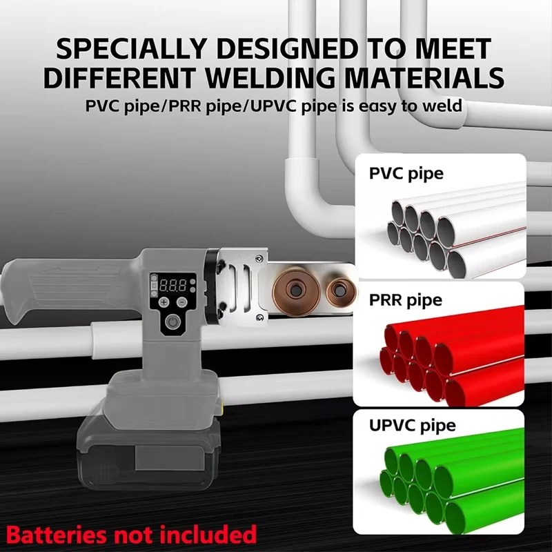 

Замена аккумулятора Dewalt 20V для аппарата для сварки труб с цифровым дисплеем, инструмент для горячей сварки 280 Вт, аппарат для сварки труб из PE, PPR, PB