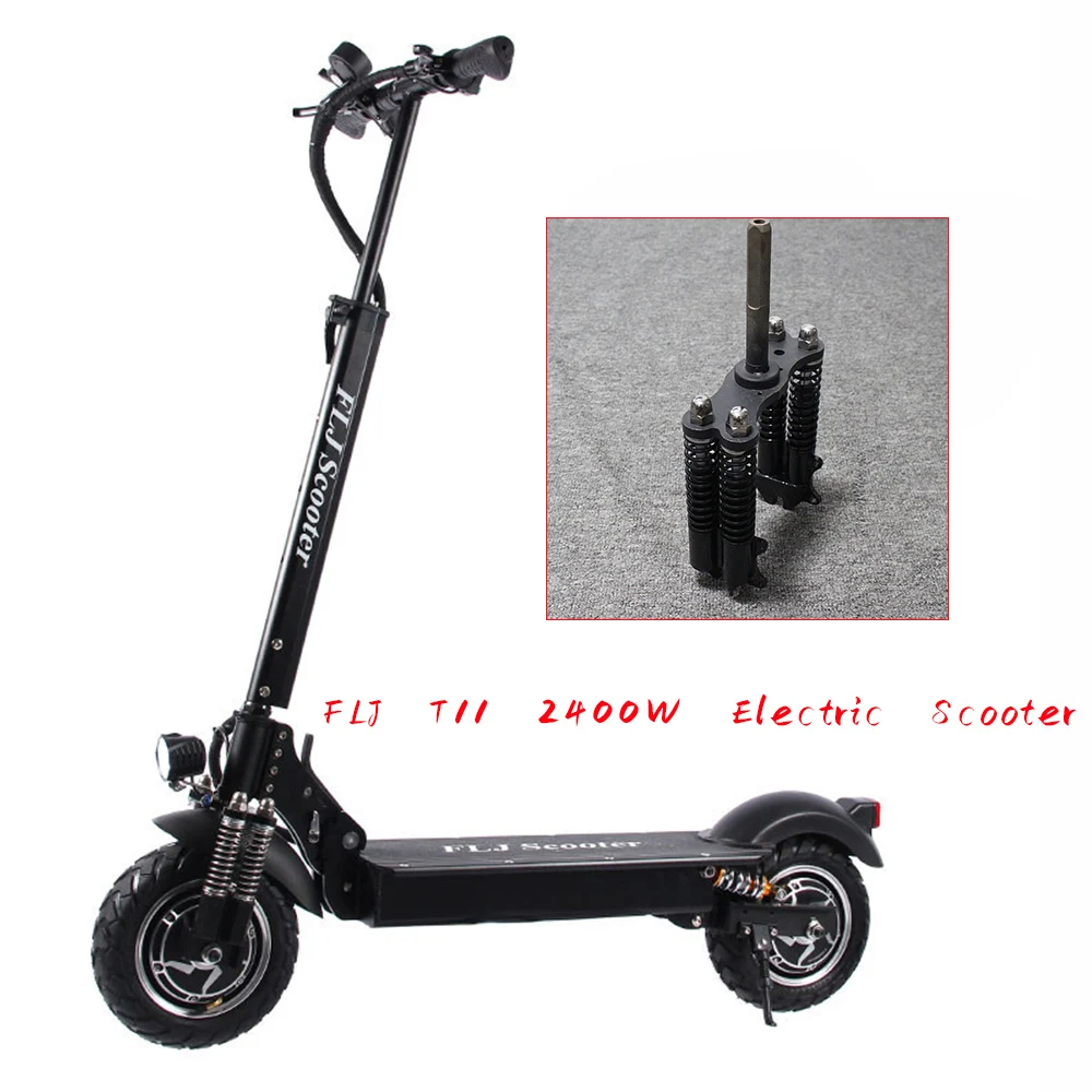 FLJ T11 2400W Electric Scooter Front Double Drive Hydraulic Shock Absorbing Compression Support Connection Pole Retrofit