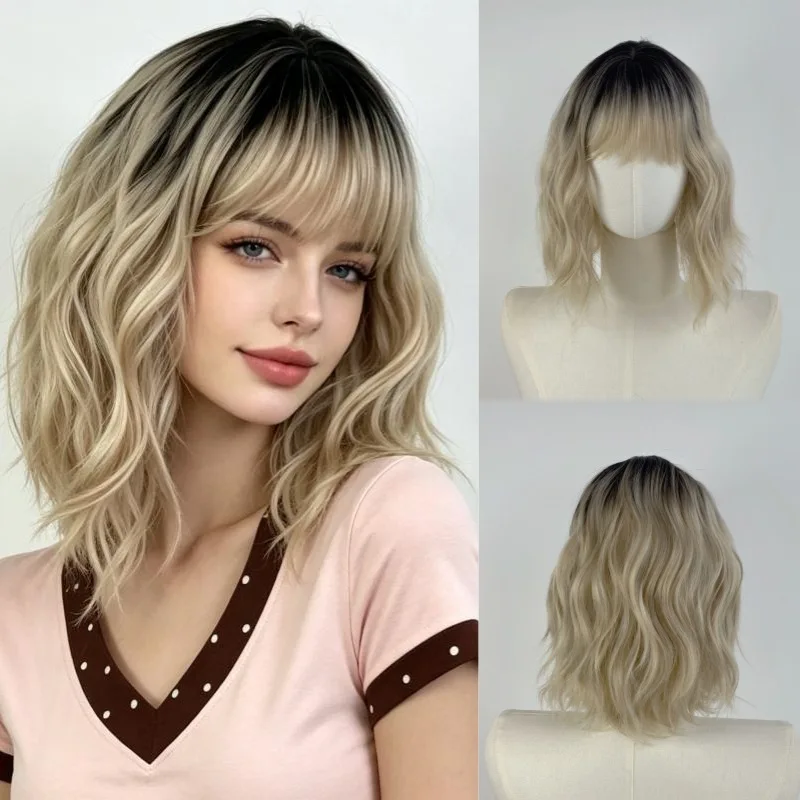 European and American Halloween Cosplay Rose Mesh Matte Silk Full Wig