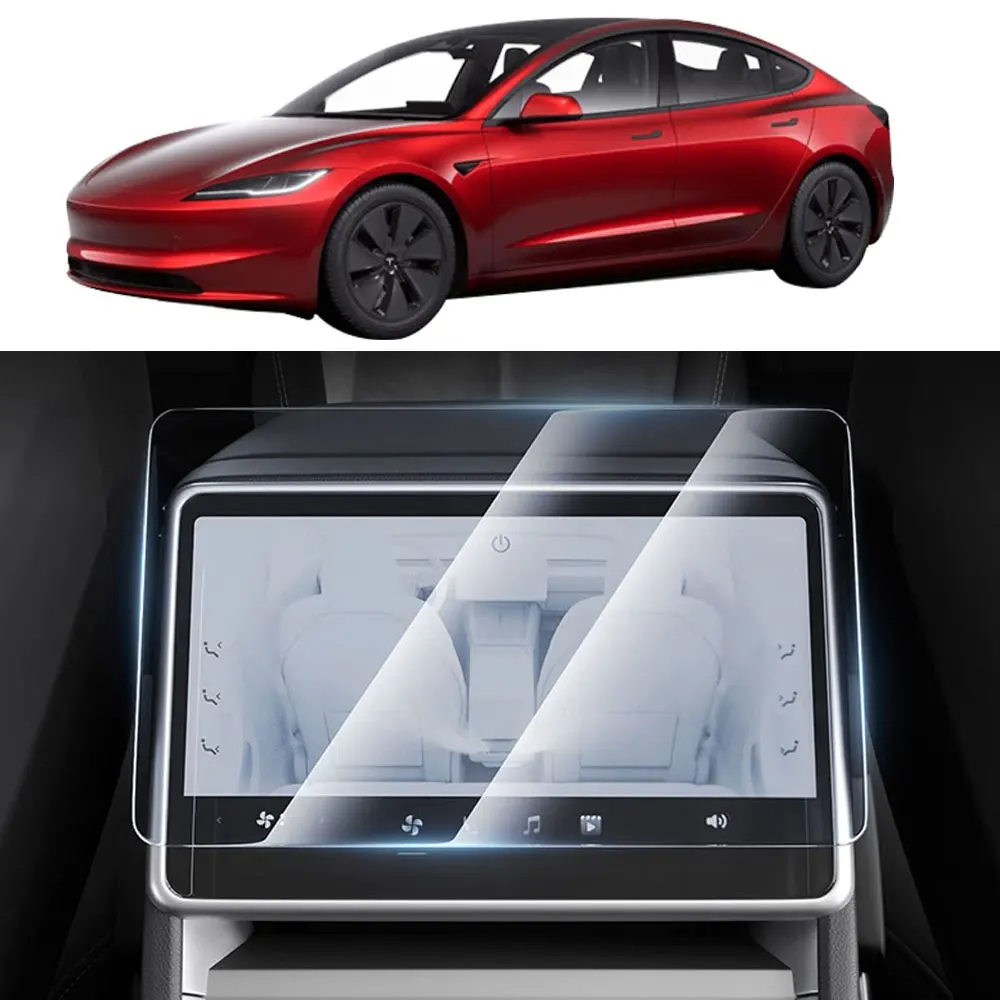 Für Tesla Modell 3 Modell 3 Highland 2024 2025 Hinten Sitz Bildschirm Film Zurück Bildschirm Gehärtete Gläser Menbrane Schutz Zubehör