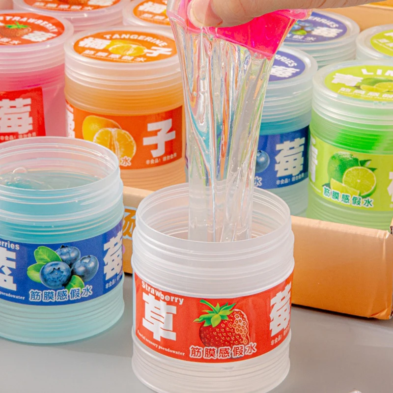 Unit Faux Liquid Simulated Juice Stress-Busting Toy, Transparent Facial Sensation Slow Rising Squishy for Birthday Gifts