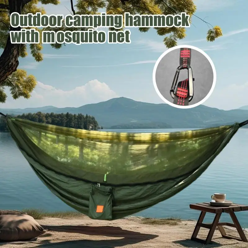 

Camping Hammock Camping Hammock With Net Quick-Setup Pop Up Equipment Hangable For Friends Family Father Relaxation Enjoyment