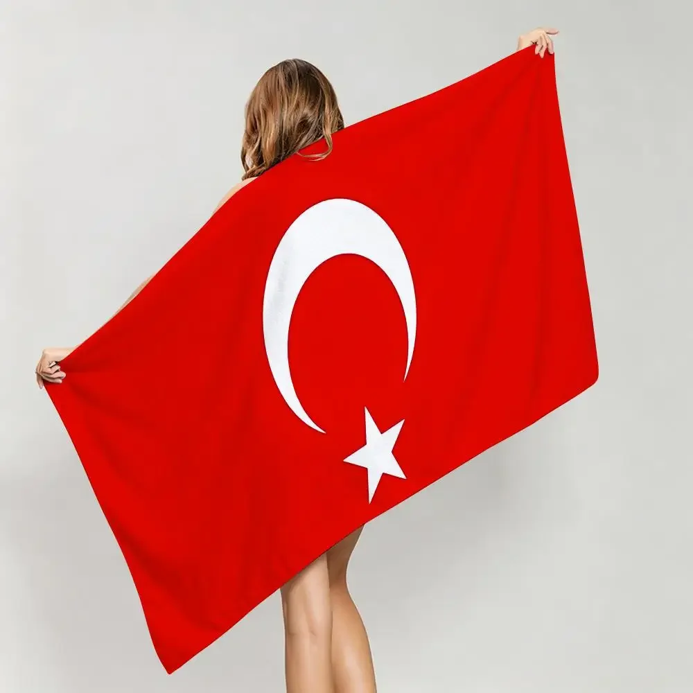 Custom Flag T-Turkey Towel Five-Star Hotel Quality Eco-Friendly Ultra Soft Thick Towels & Beach Towels