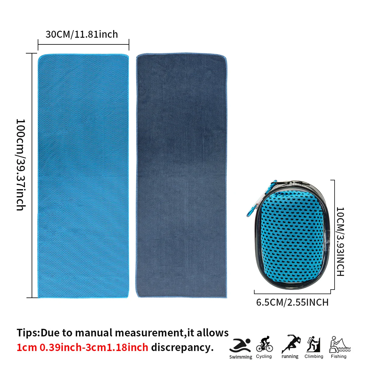 New Transparent Portable Travel Storage Bag Quick-drying Sports Towel Super Quick-drying Soft And  Gym Camping Cooling Towel