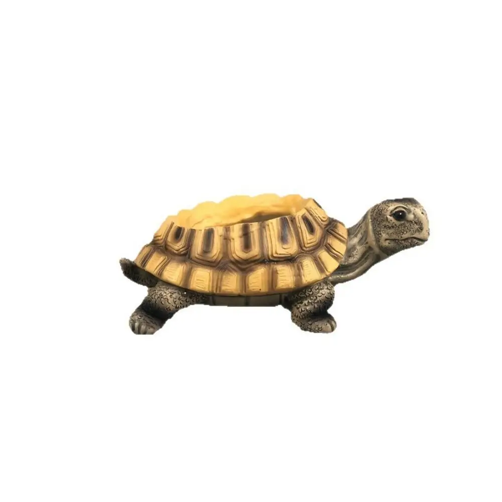 Cute Simulated Simulation Turtle Planter Creative Resin Animal Ornament Vase Garden Planter Mini Turtle Flowerpot Bedroom Living