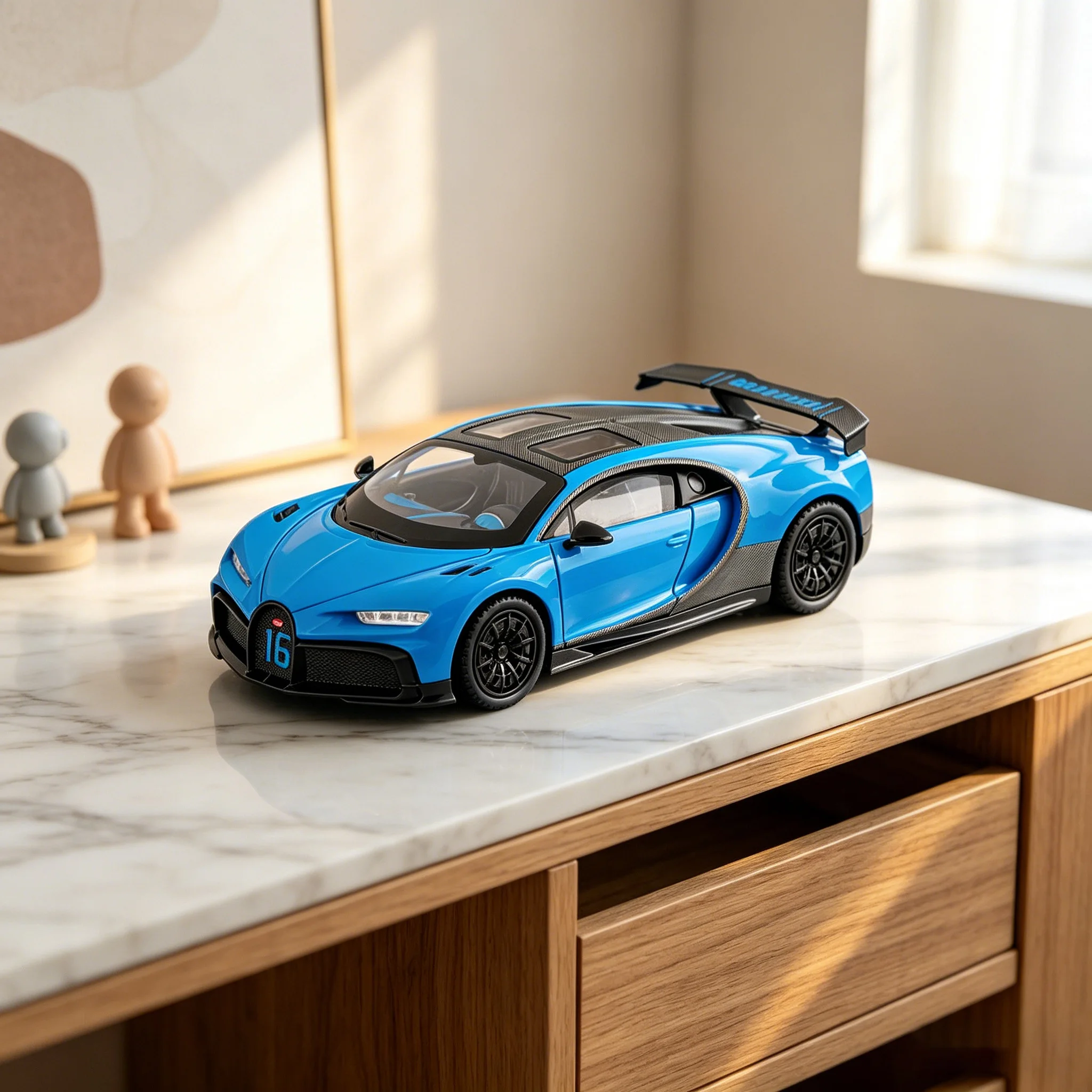 

1/24 scale Bugatti Chiron alloy die-cast car model simulation children's toy sports car collection ornaments boy gift