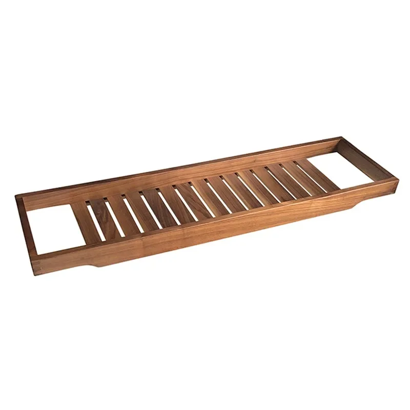 Solid Wood Bathroom Bathtub Shelf Simple Storage Board Japanese Style