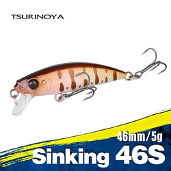 TSURINOYA 5g 46mm Sinking Minnow Intruder 46S For Trout Pike Perck Rockfish Plastic Fishing Lure Jerkbait Wobbler Hard Bait