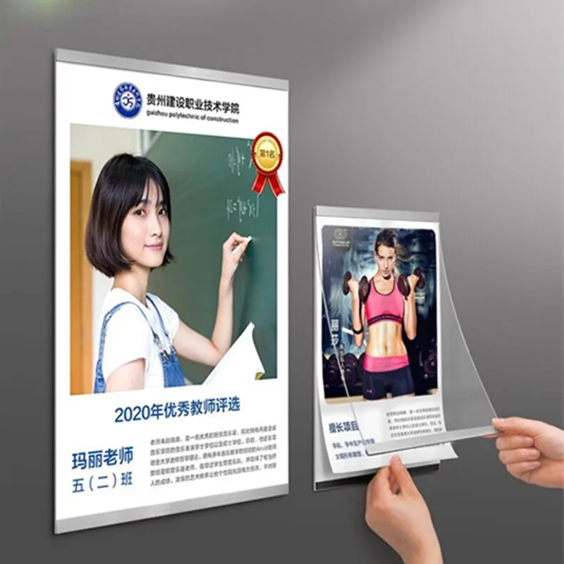 A5 148x210mm Wall Mount Acrylic Sign Holder Display Board Photo Picture Poster Frame Menu Price Listing Display Holder