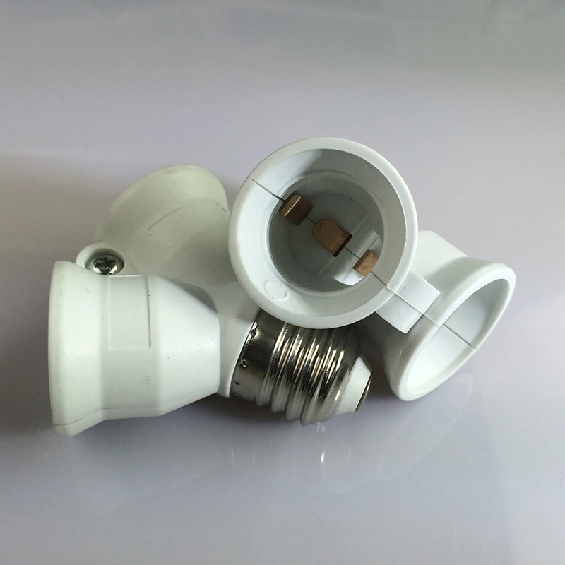 전구 조명용 Y 2 in 1 듀얼 E27 램프 거치대 컨버터, LED 베이스 스크류 라이트 램프 전구 소켓, E27 ~ 2-E27 스플리터 어댑터