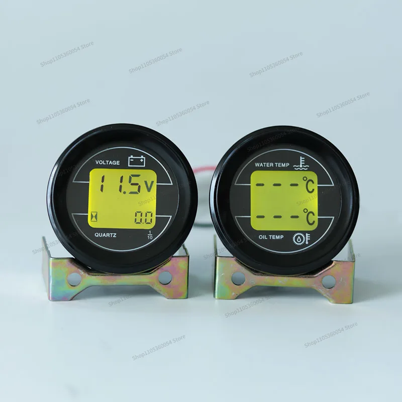 For Loader Forklift Construction Machinery LCD Meter Water Temperature Oil Temperature Double Display 12V24V Universal Voltage