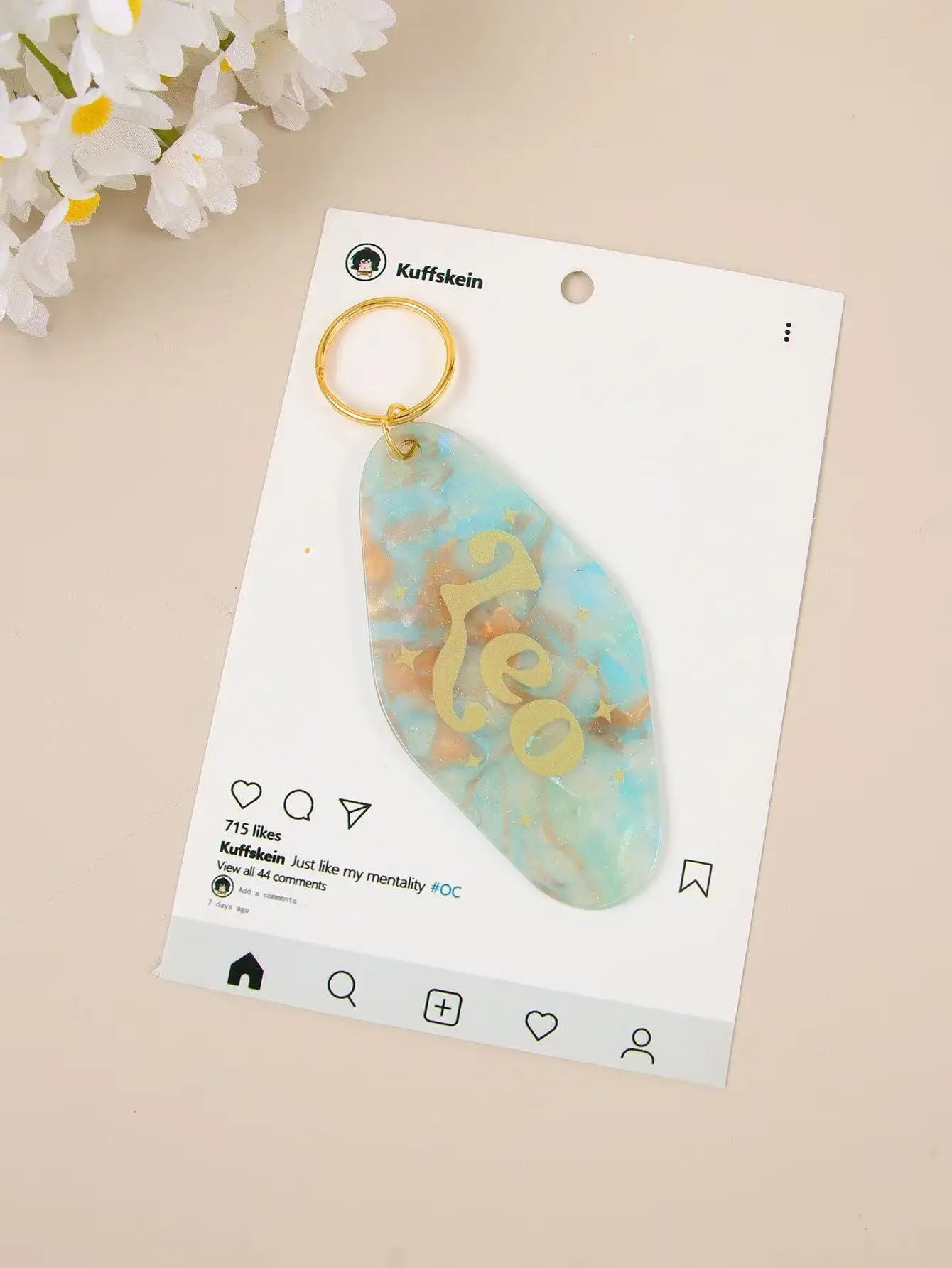 20 قطعة/الوحدة عبر الحدود الساخن DIY كوكبة فلاش الوردي الاكريليك بطاقة الماس قلادة مفتاح سلسلة حقيبة قلادة #6