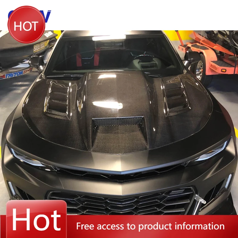

MBJ Style Car Engine Hood Suitable for Chevrolet Camaro 6th Generation Carbon Fiber Engine Hood