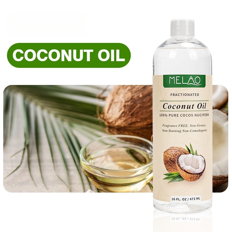 Fractionated Coconut Massage Oil - Lightweight Carrier Oil for Skin Hydration & Smooth Glide