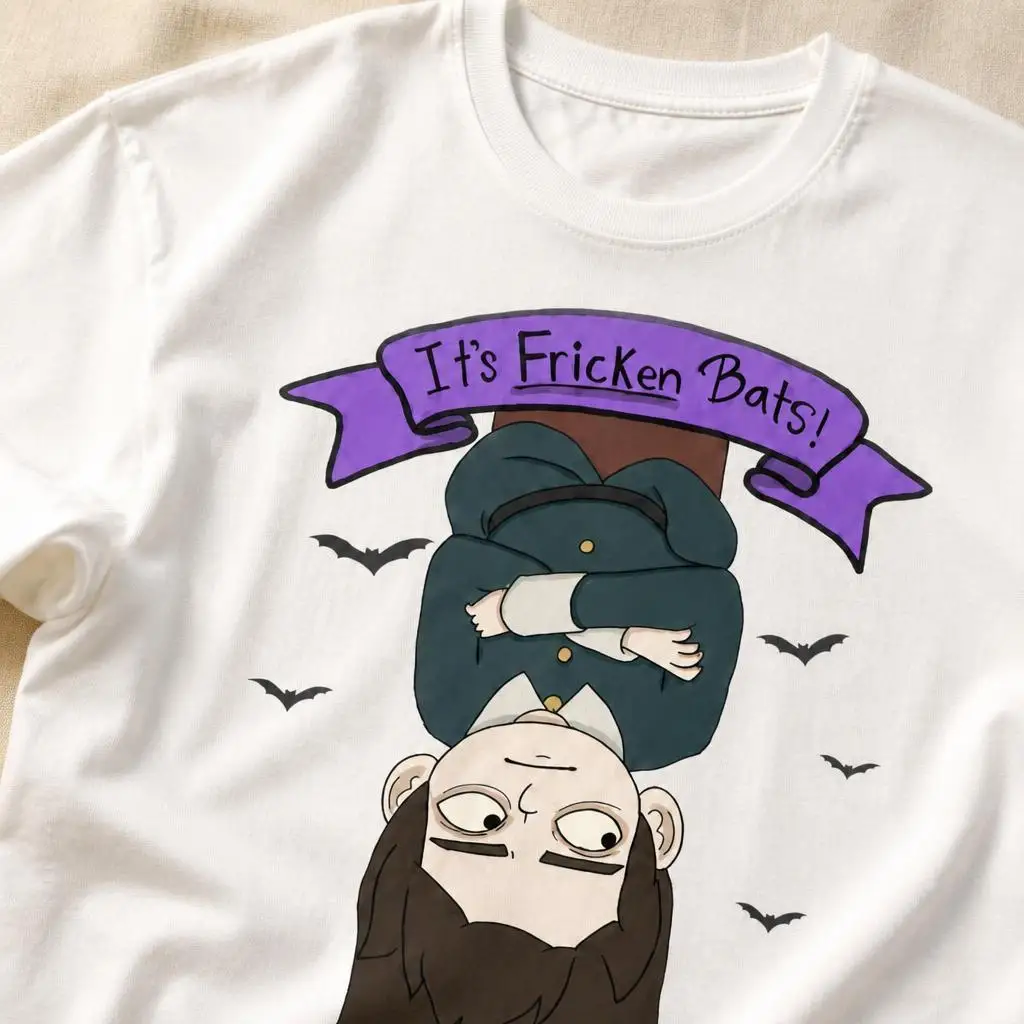 Abbadon It's Fricken Bats! Haunted Hotel Men T Shirt 100% Cotton Clothing Fun Short Sleeve Tee Gift T-Shirts