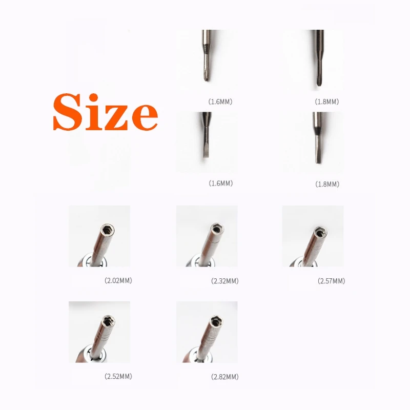 Fine Steel Head Screwdriver Glasses Accessories Screw Sleeve Nonskid Thread 8 Type Repair Tools For Sunglasses Eyewear Tool Y146