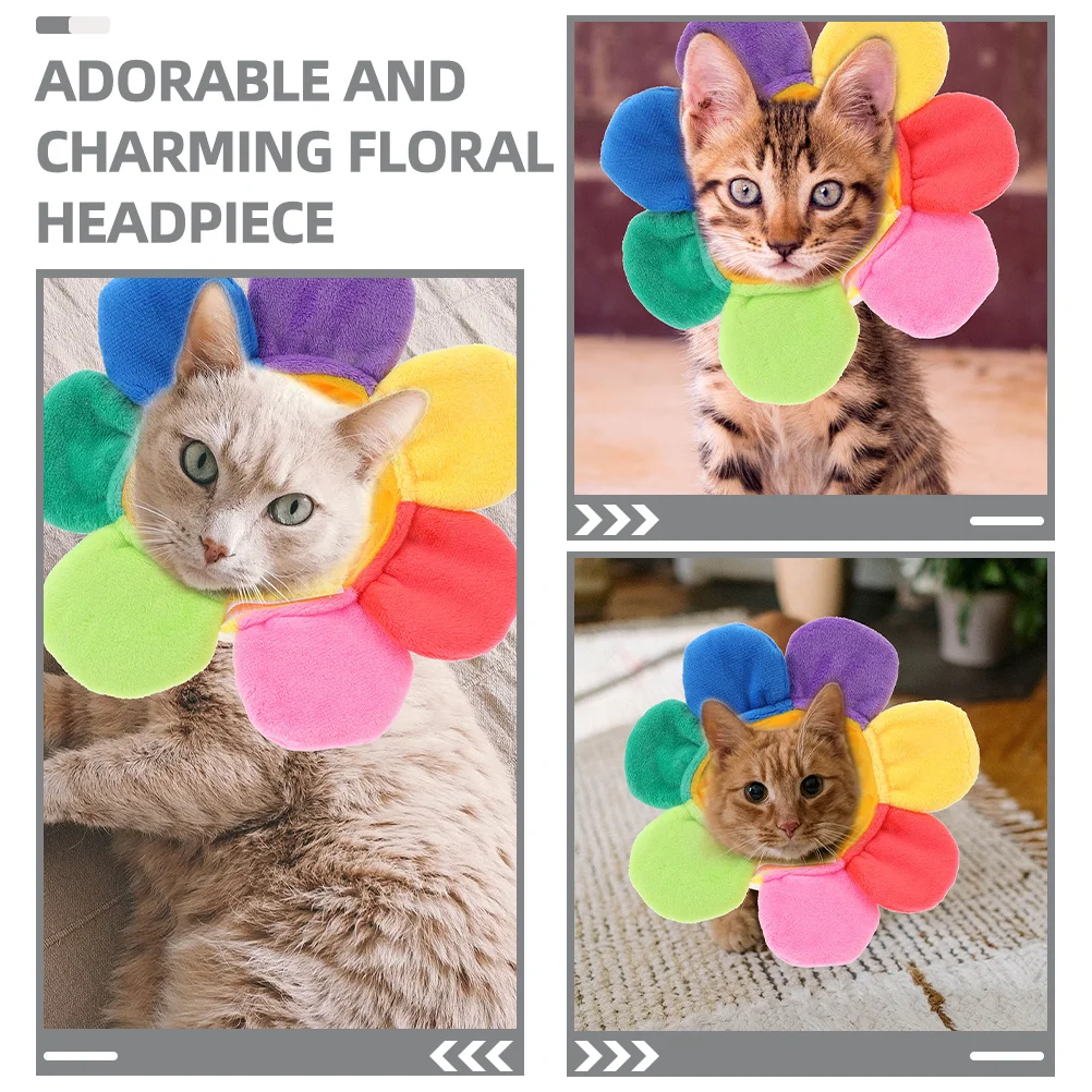 

Sunflower Cat Hat Adorable Floral Headpiece Party Costume Decorative Pet Hat Fashionable Cat Headdress Pet Cap