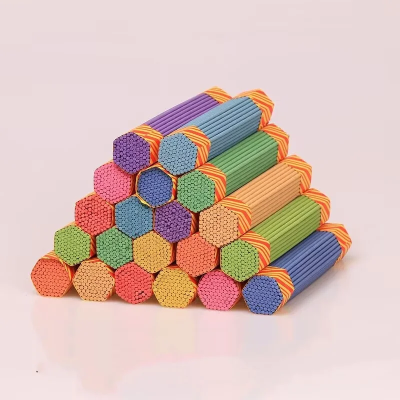 Natural Sandalwood Incense (6 Colors) - Pure Powder Make, No Bamboo, Strong Aroma, Long Burn for Home Fragrance, Meditation& Spa