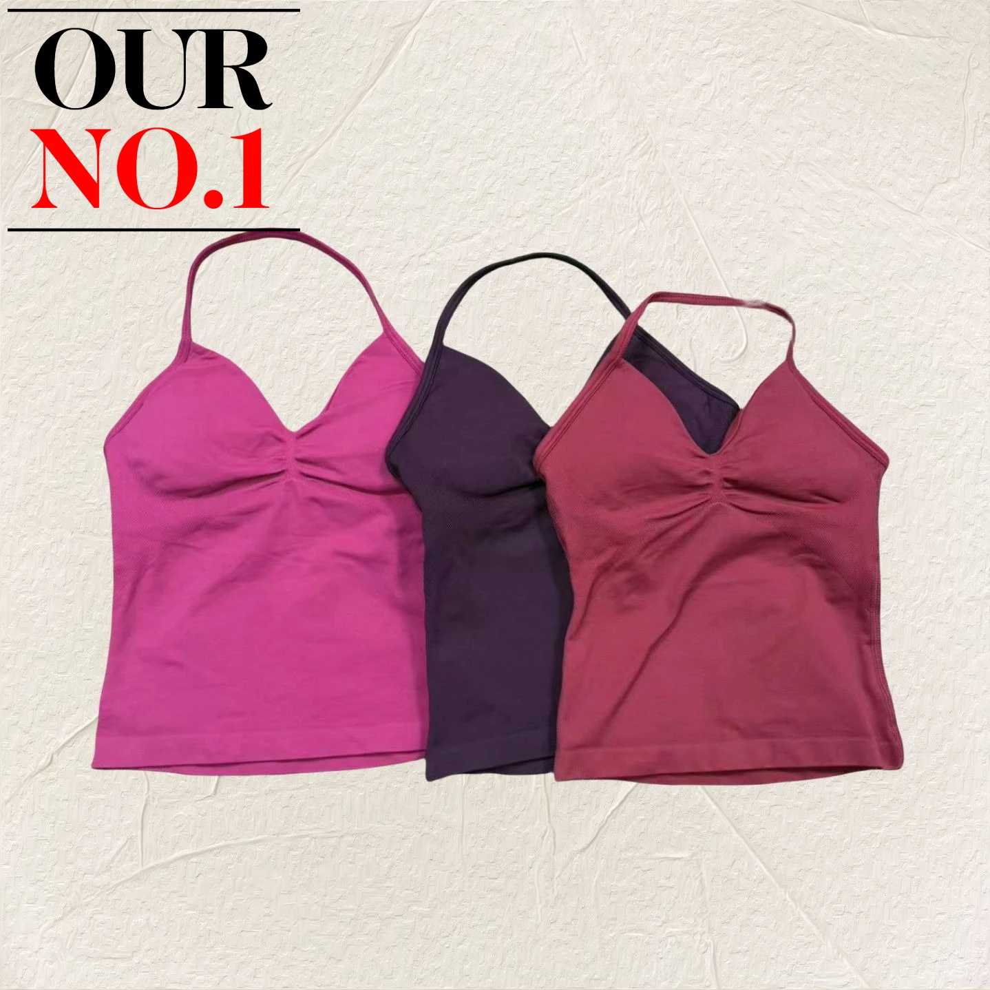 

2025 Summer Gym Neck Long Vest Top Halter Clothes Women's Scratch Bra Comfortable Yoga Vest Workout Clothes Top Sports Vest