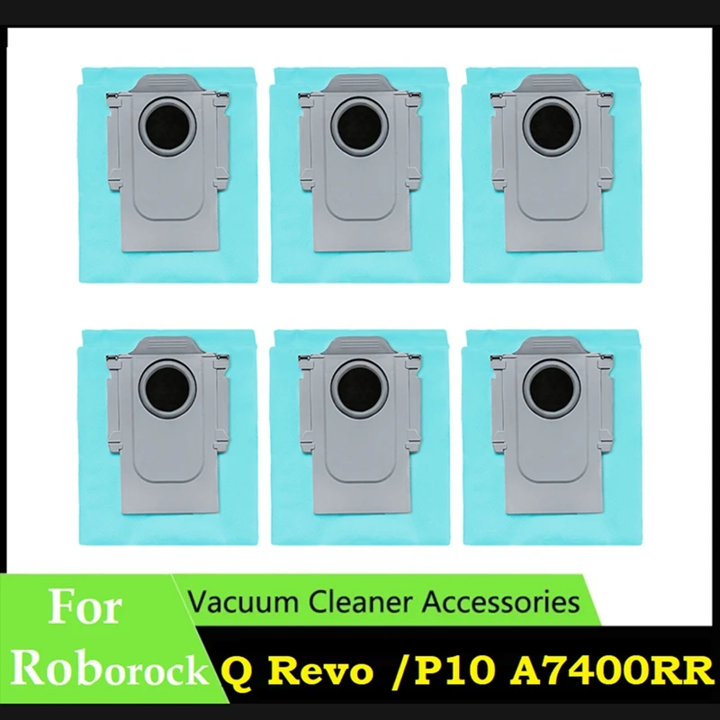 6 adet parçaları aktif karbon toz torbası Roborock Q Revo/Roborock P10 A7400RR robotlu süpürge toz torbaları
