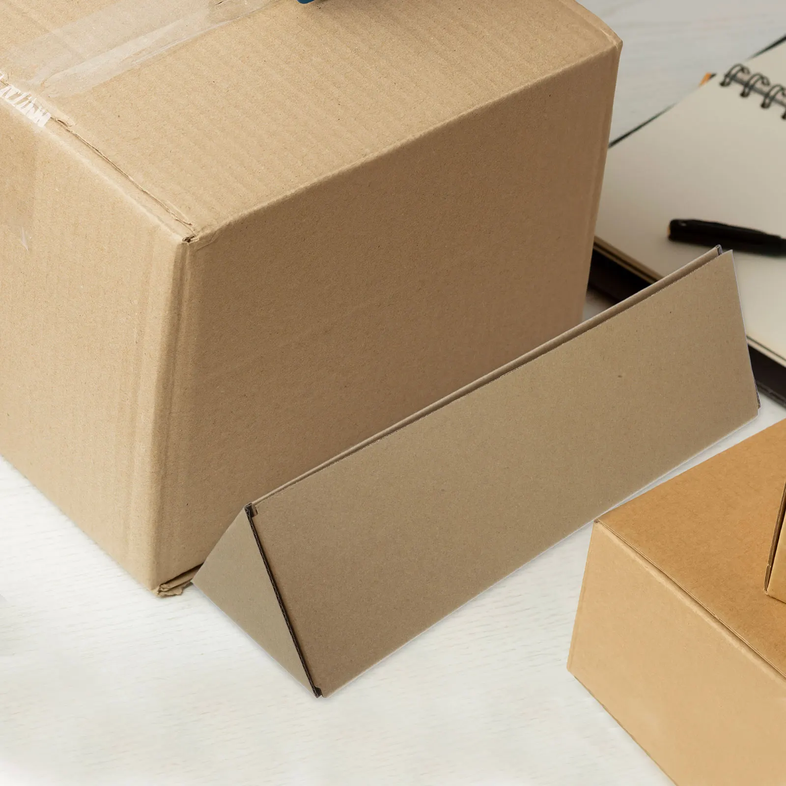 10Pcs Mailing Tube Triangle Kraft Paper Shipping Box Lightweight Storage Tube Poster Drawing Storage Mailing Tubes