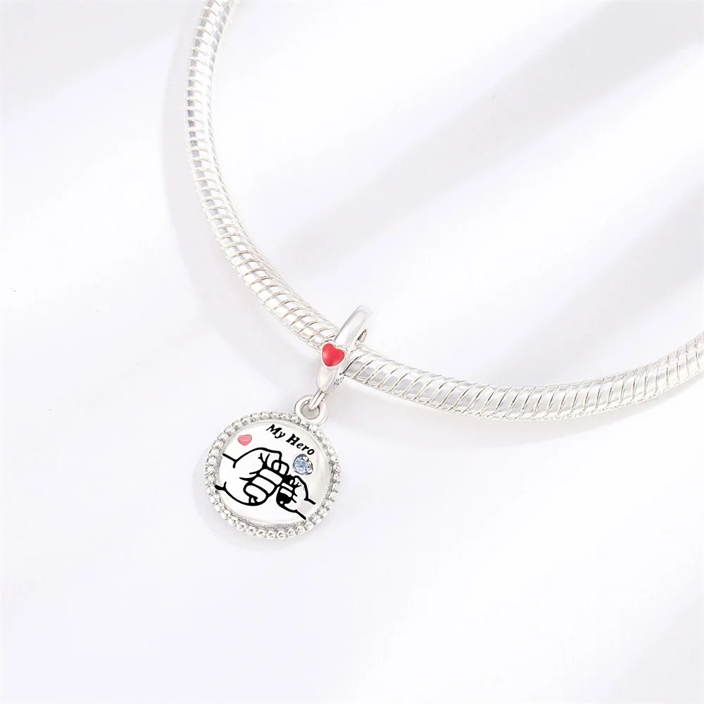 Pan Charms Original Fist Bump My Hero Dangle Charm Bracelet Pendant Jewelry