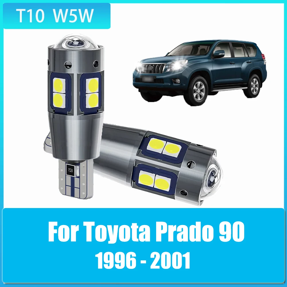 

2pcs T10 W5W LED Canbus 12V Led Bulbs Auto Car Clearance Light for Toyota Prado 90 1996 1997 1998 -1999 2000 2001