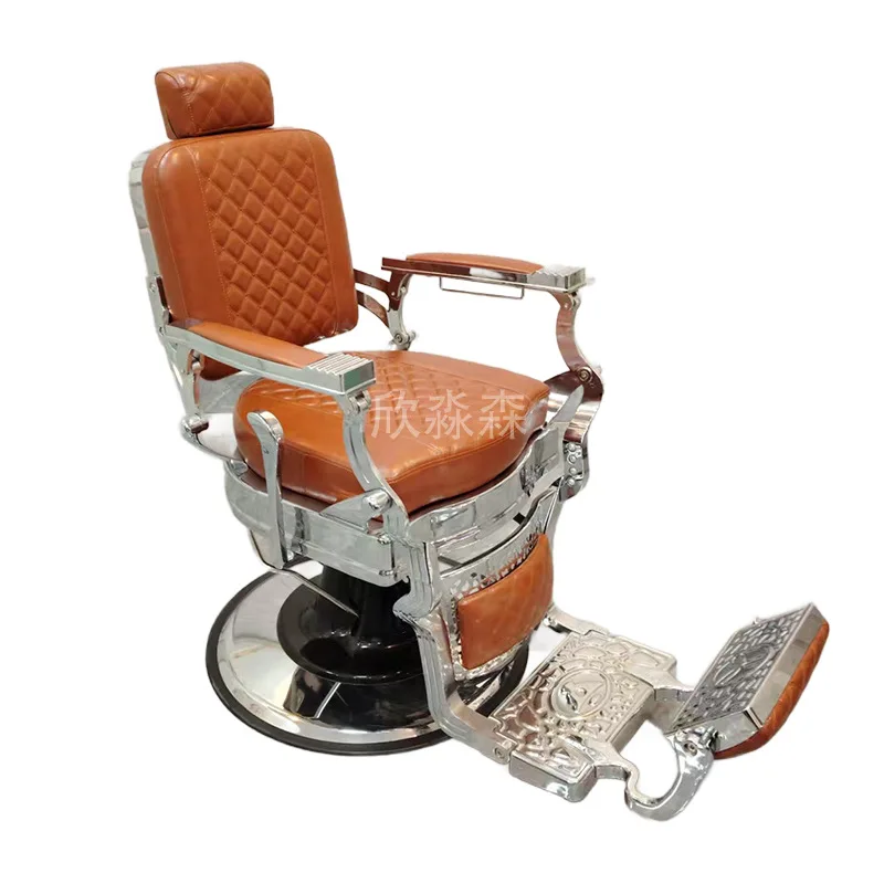 Yjq European retro men's hair salon rotating reclining shaving oil head chair shampoo bed