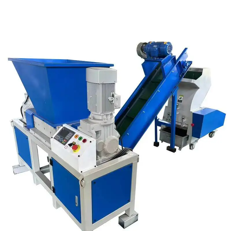 Automatic Recycling Waste Paper Shredder Industrial Plastic Spiral Crusher Machine