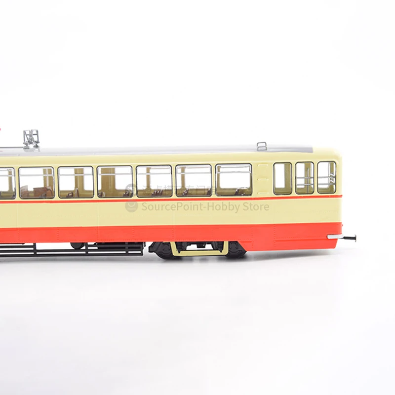 1:43 Scale Diecast Alloy Russian LM-49 Tram Bus Toys Cars Model SSM4075 Nostalgia Classics Adult Souvenir Gifts Static Display