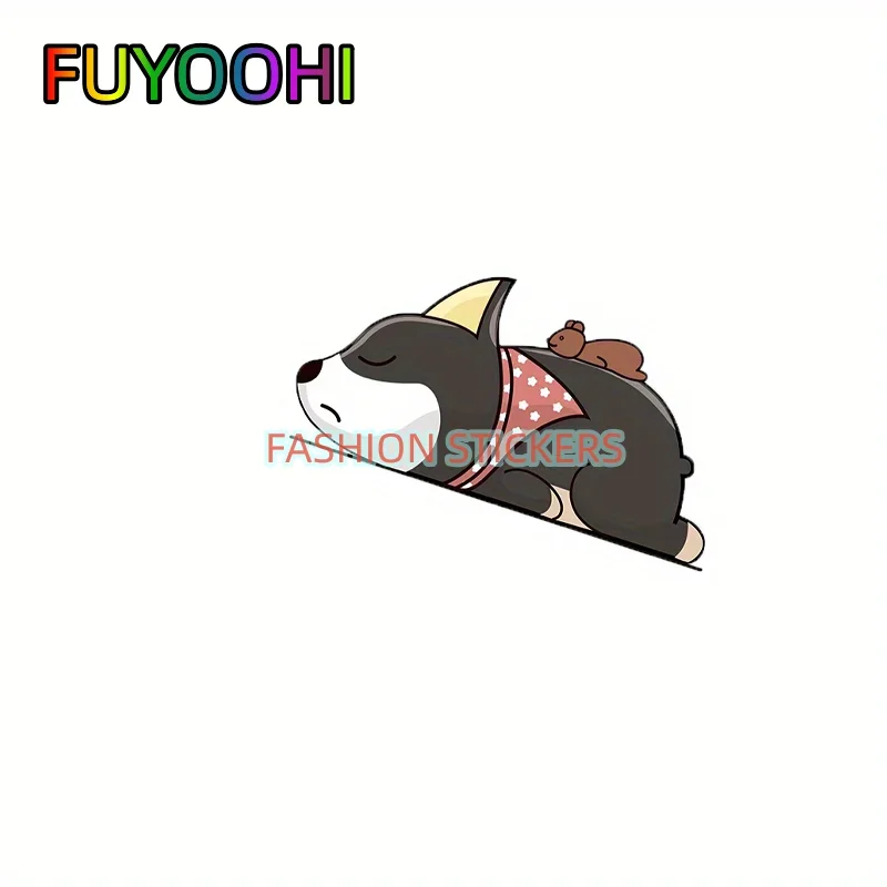 

Наклейки FUYOOHI, чехол для собаки, царапины, автомобильная наклейка, передняя личность, мультяшные наклейки для электромобиля