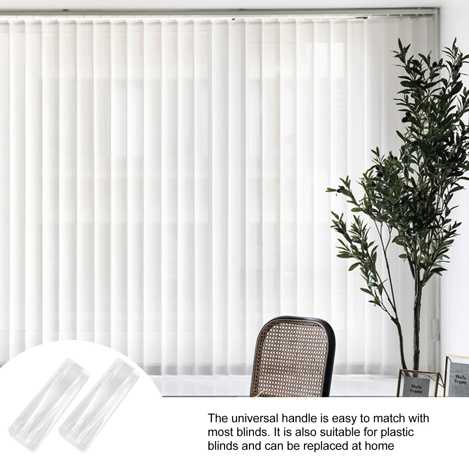 

18Pcs Transparent Curtain Wand End Handle Easy Match Any Blinds Reusable Home Replacement No Tools Required