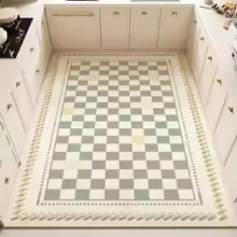 Kitchen Carpet Anti-slip Oil-proof Rug Floor Mat Wipeable Easy To Clean Waterproof Foot Mats Large Size Carpets