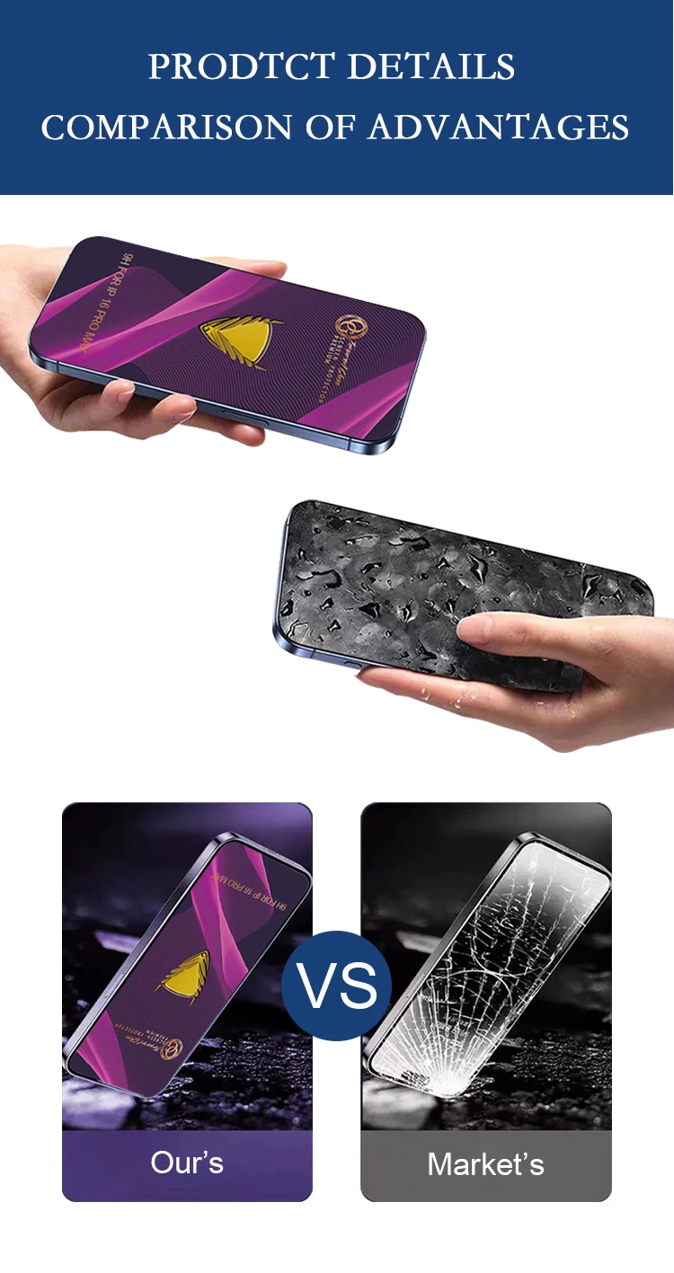 2 Stück Premium-Displayschutz aus gehärtetem Glas für iPhone Air 17 16 15 14 13 12 11 16e, Pro Max, Vollkleber, X XR XS Plus, Armor Mica – Detail 6
