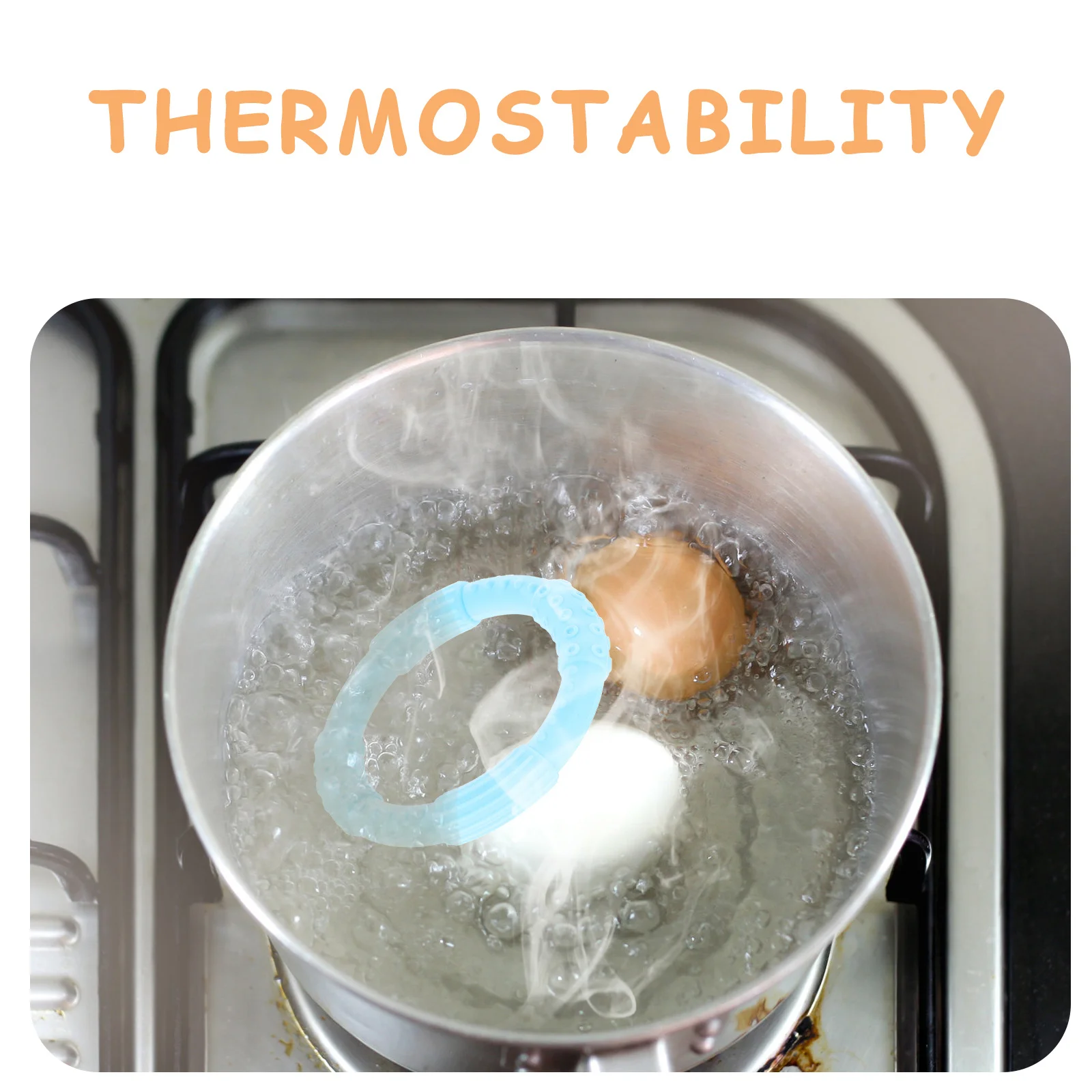 

1 pc Baby Silicone Teether Bracelet Round Lightweight Chew For Infant Toddler Teeth Soother Smooth Edges Cartoon Design Safe