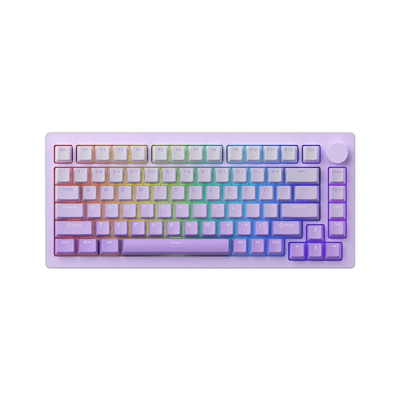 Imagem -06 - Akko-x Mongeek Barebone Teclado Mecânico para Jogos Kit Faça Você Mesmo Botão Multifuncional 75 de Gravação Lateral Botão Rgb m1 M1w v3