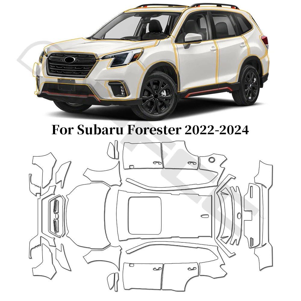 

Защитная пленка для краски ТПУ для Subaru Forester 2022 2023 2024, предварительно вырезанная защита от царапин, PPF, кузов автомобиля, прозрачный бюстгальтер, наклейка, аксессуары