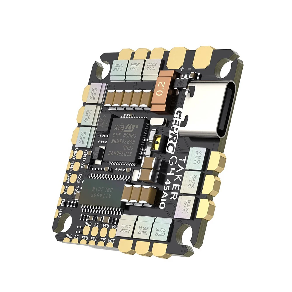 

GEPRC GTAKER G4 45A AIO Flight Controller OSD Интегрированный с 45A 4в1 Бесщеточный ESC 3-6S Поддержка DShot600 для FPV RC Racing