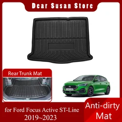 Car Special Rear Trunk Mat for Ford Focus 4 MK4 Active ST-Line Hatchback 2019~2023 Waterproof Rug Pad Space Cover Accessories